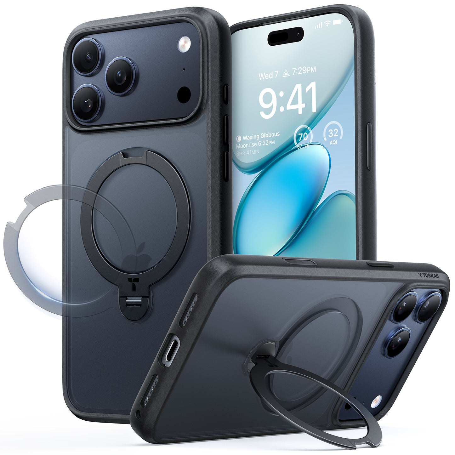 【iPhone 17 Pro】TORRAS Ostand Spin Magsafe Phone Case