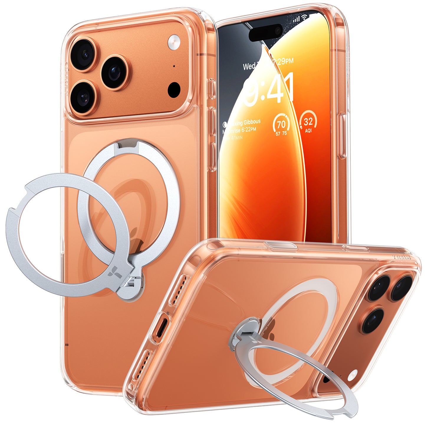 【iPhone 17 Pro】TORRAS Ostand Spin Magsafe Phone Case