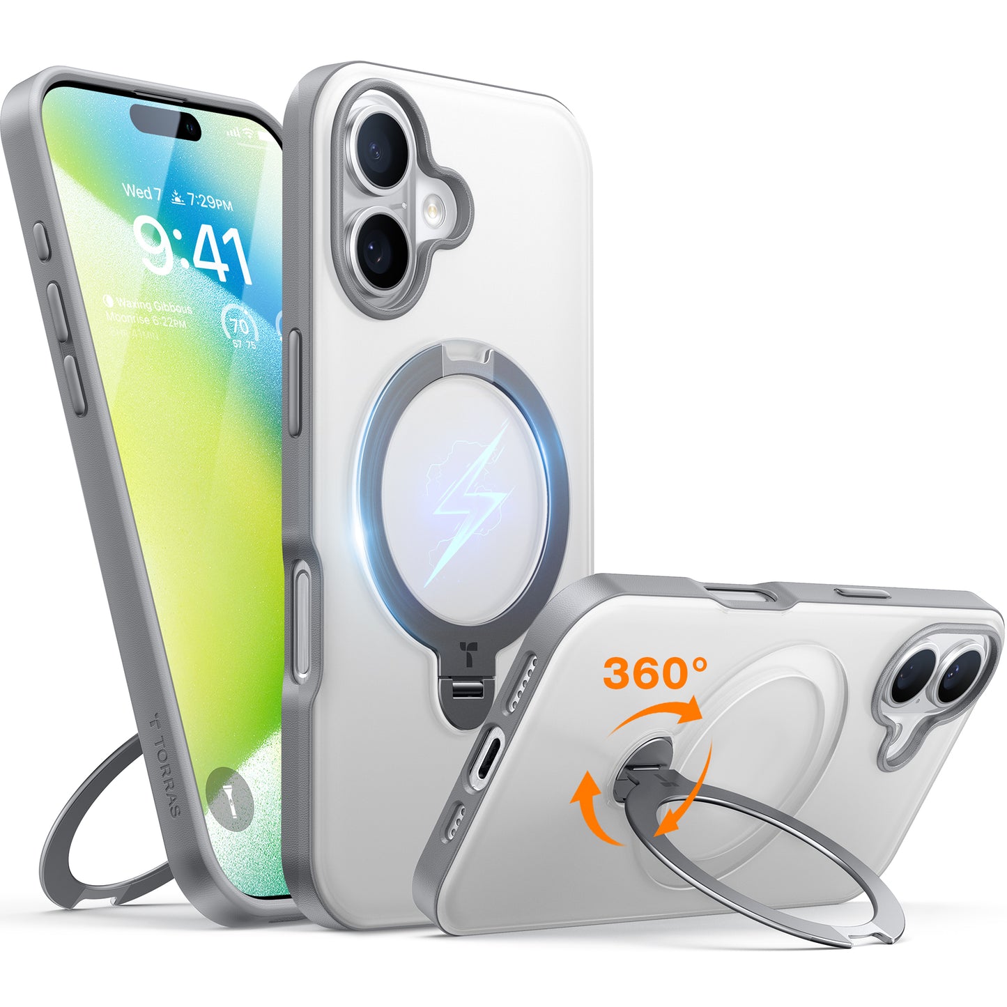 【iPhone 16】TORRAS UPRO Ostand Spin Phone Case