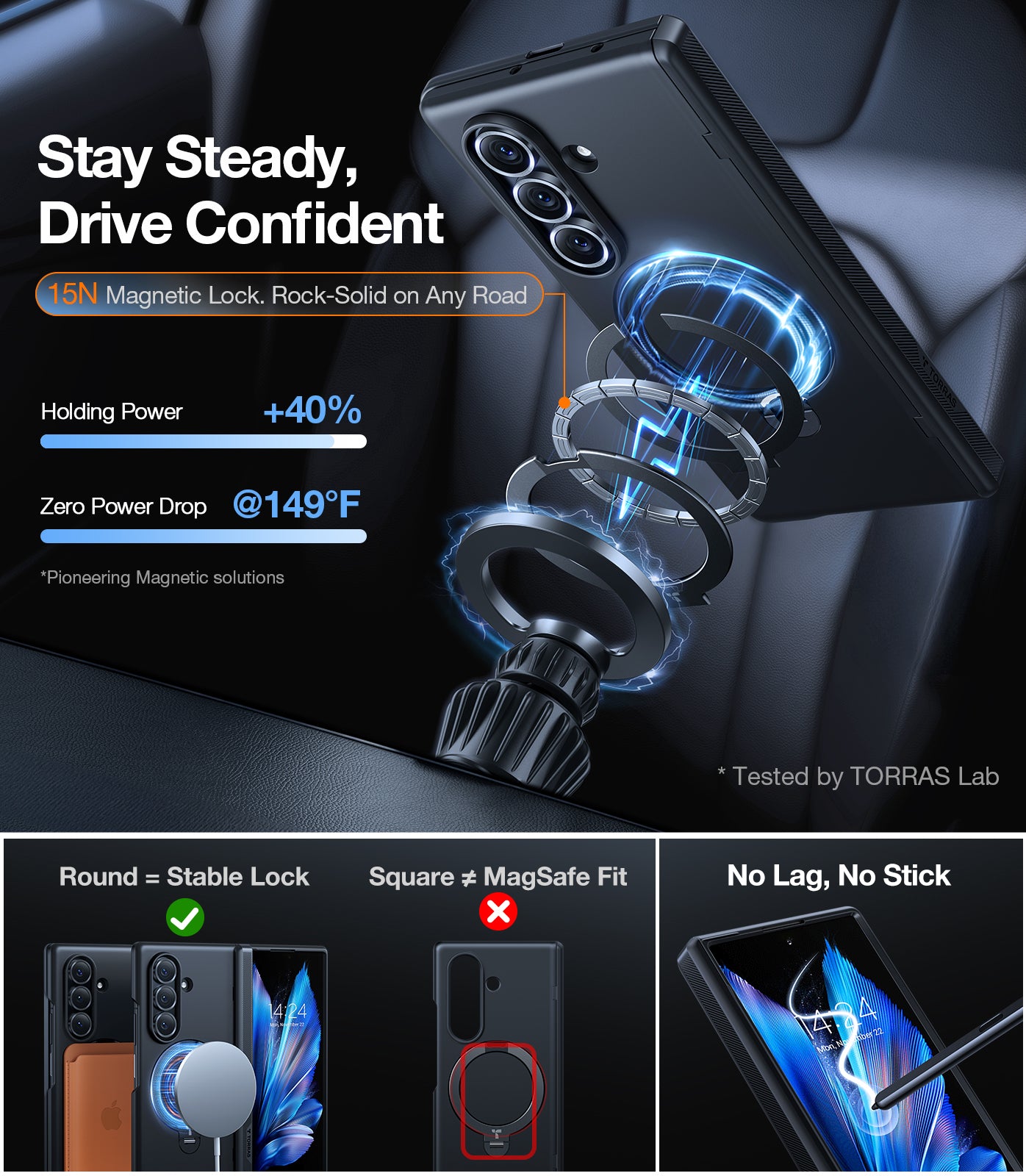 【 Galaxy Z Fold 7系列】TORRAS Ostand Spin Magsafe 手機保護殼